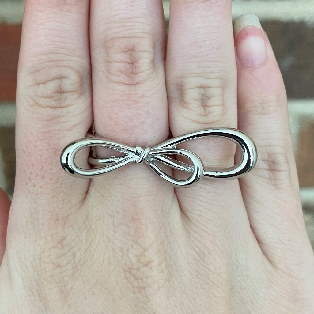 Double Bow Ring - Silver